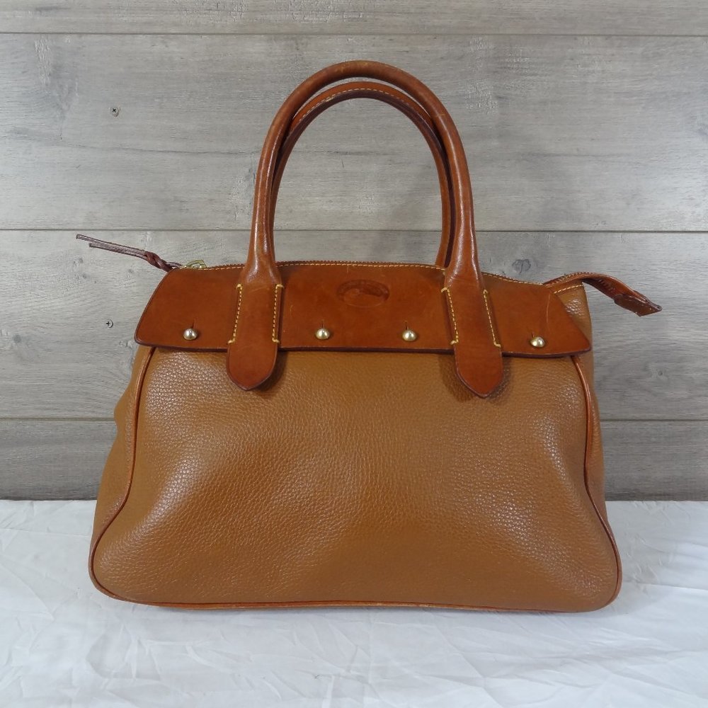 Dooney & Bourke Brown Leather Satchel Handbag Bag